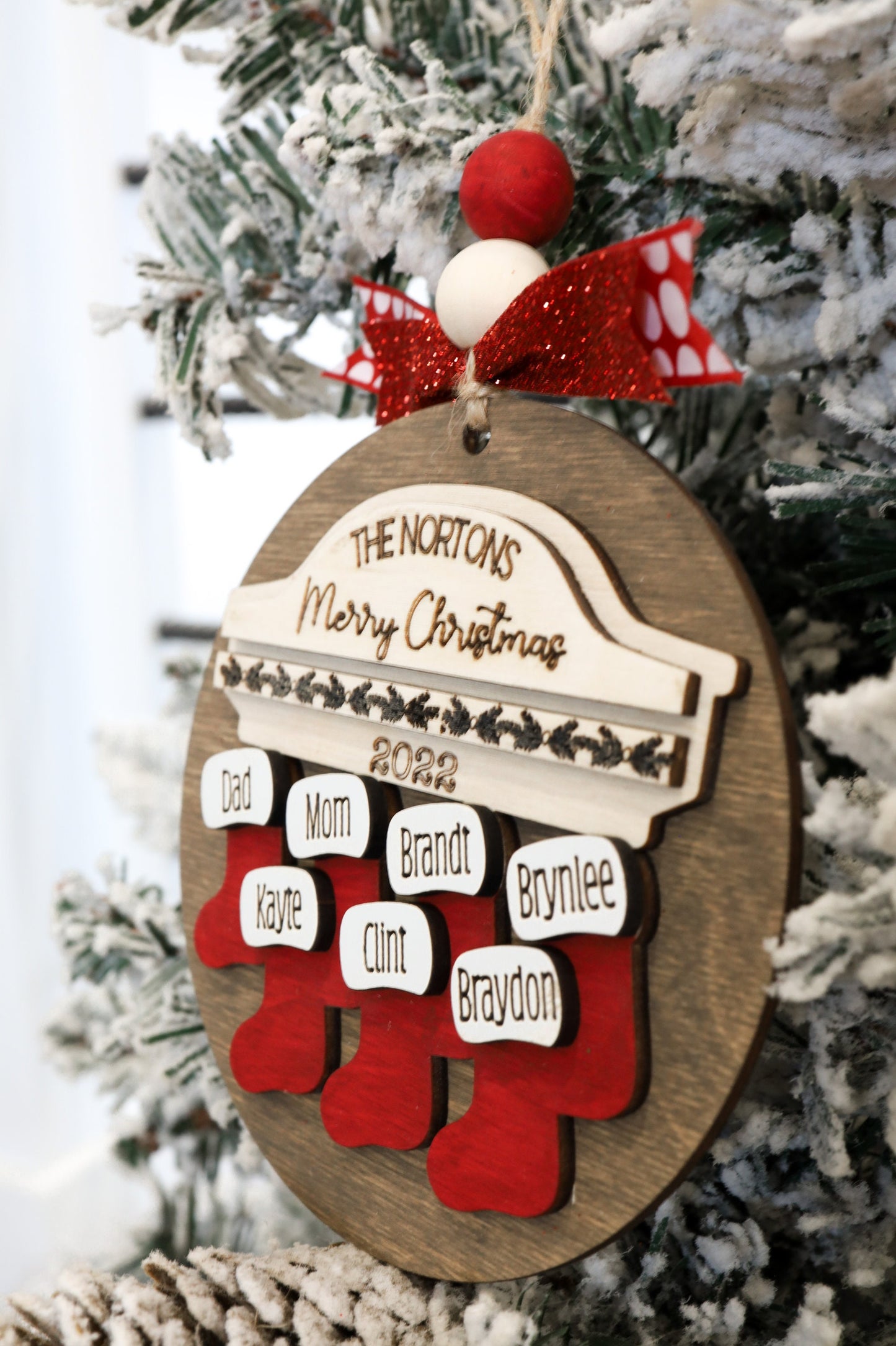 Stocking Personalized Family Name Ornament