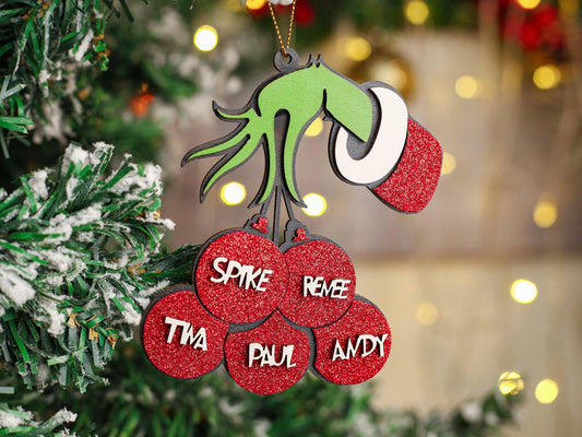 Grinch Personalized Name Ornament