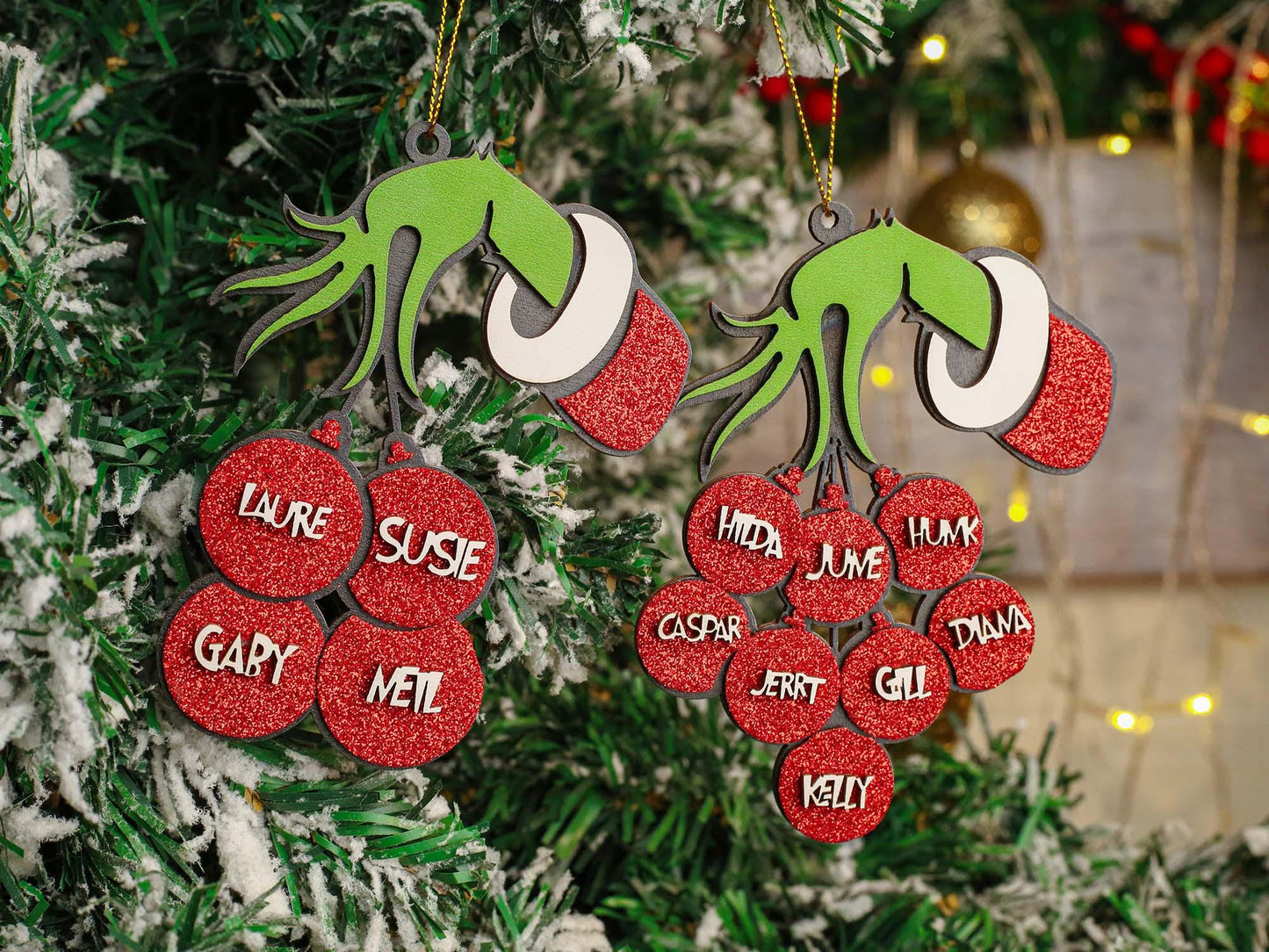 Grinch Personalized Name Ornament