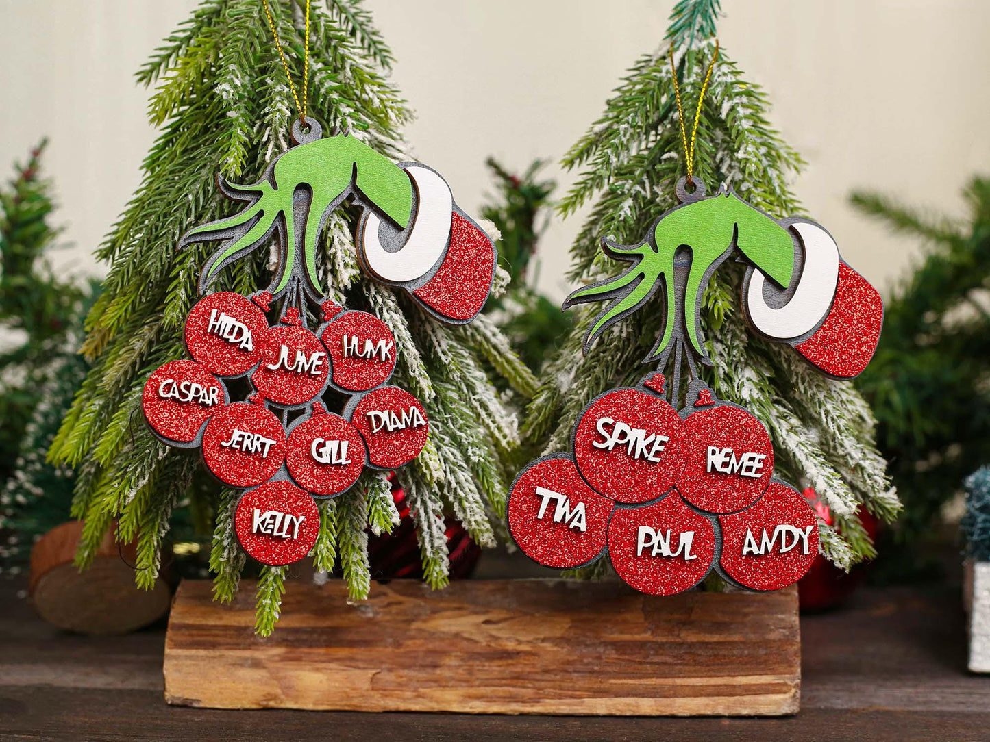 Grinch Personalized Name Ornament