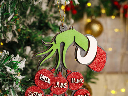 Grinch Personalized Name Ornament