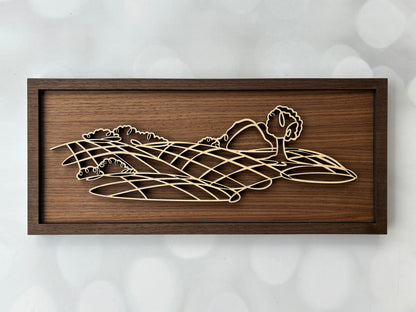 Wood Doodle Art Wall Decor