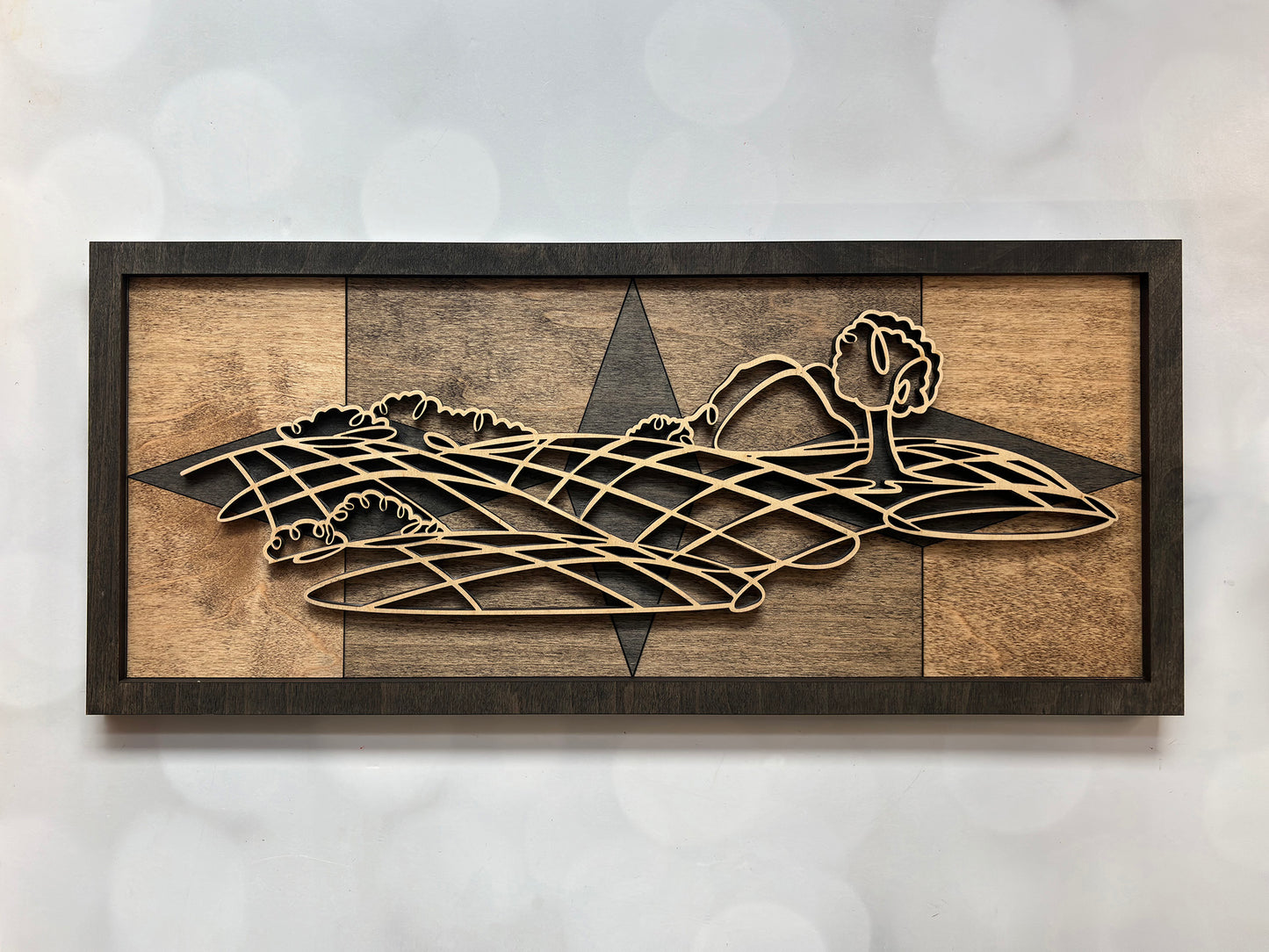 Wood Doodle Art Wall Decor