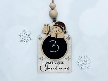 Christmas Countdown Chalkboard Ornament