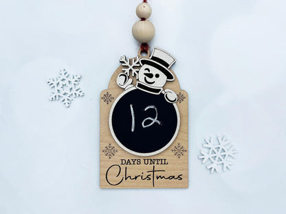 Christmas Countdown Chalkboard Ornament