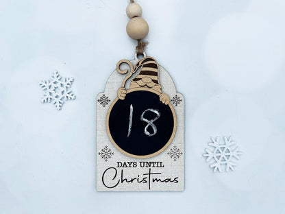 Christmas Countdown Chalkboard Ornament