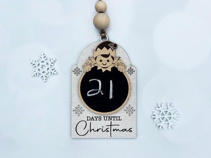 Christmas Countdown Chalkboard Ornament