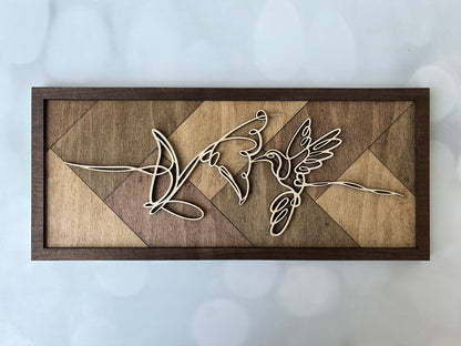 Wood Doodle Art Wall Decor