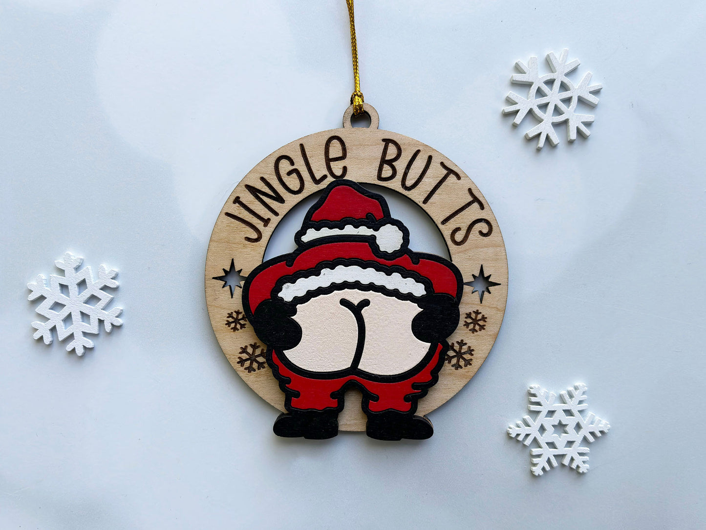 Jingle Butts Funny Wood Ornaments