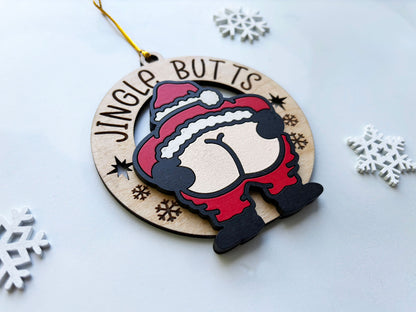 Jingle Butts Funny Wood Ornaments