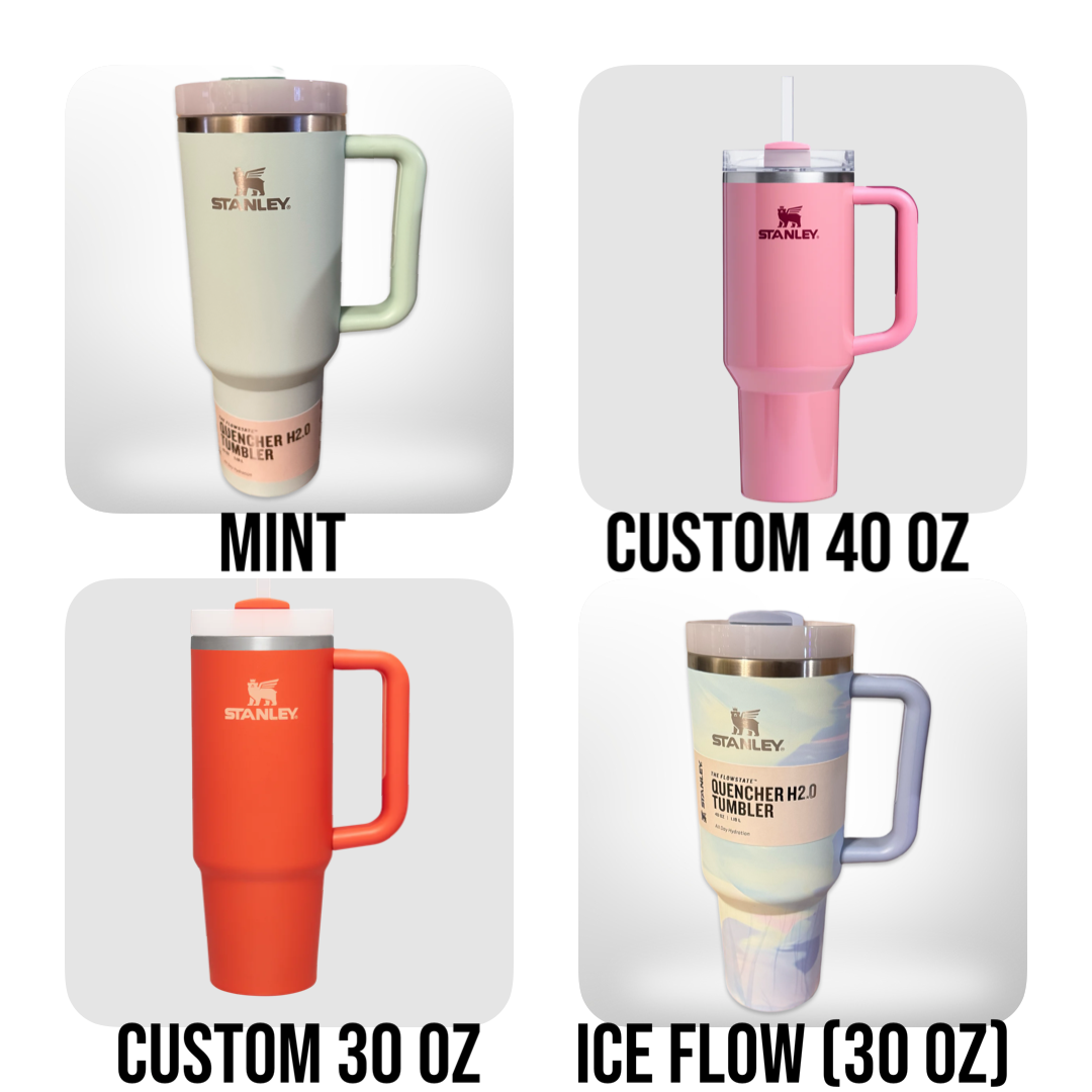 four different types of coffee mugs with lids