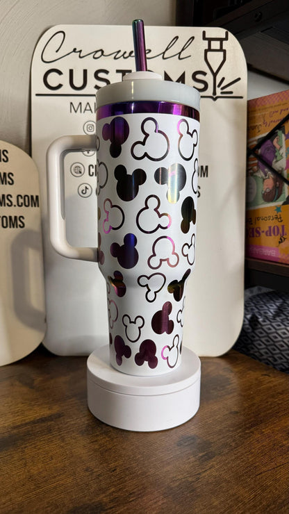 Disney Mickey Mouse Ear Pattern 40oz Quencher Tumbler