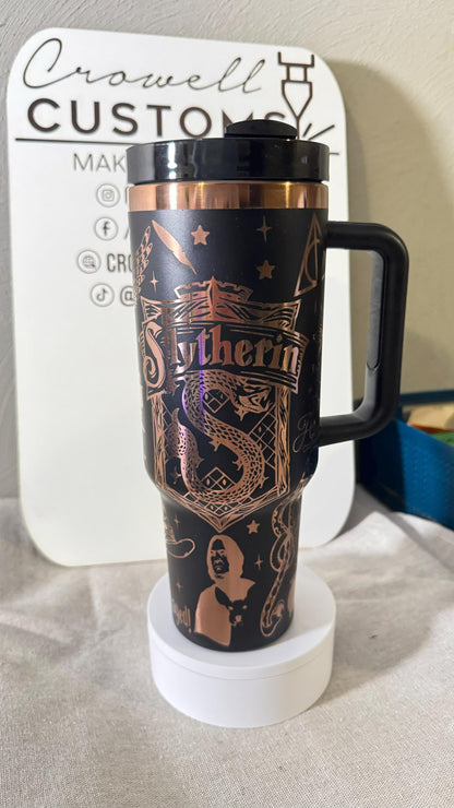 Slytherin! Harry Potter Hogwarts House 40oz Quencher Tumbler (V2)