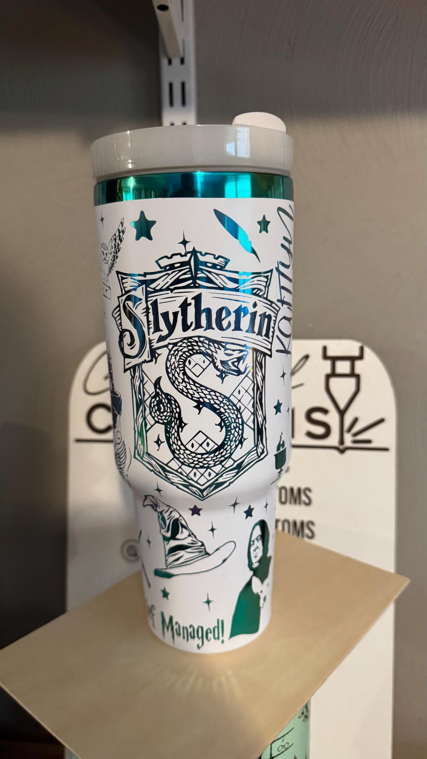 Slytherin! Harry Potter Hogwarts House 40oz Quencher Tumbler (V2)