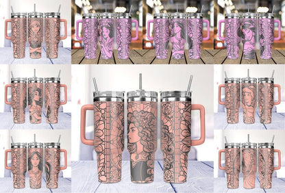 Full Custom Design and Wrap 40oz Quencher Tumbler