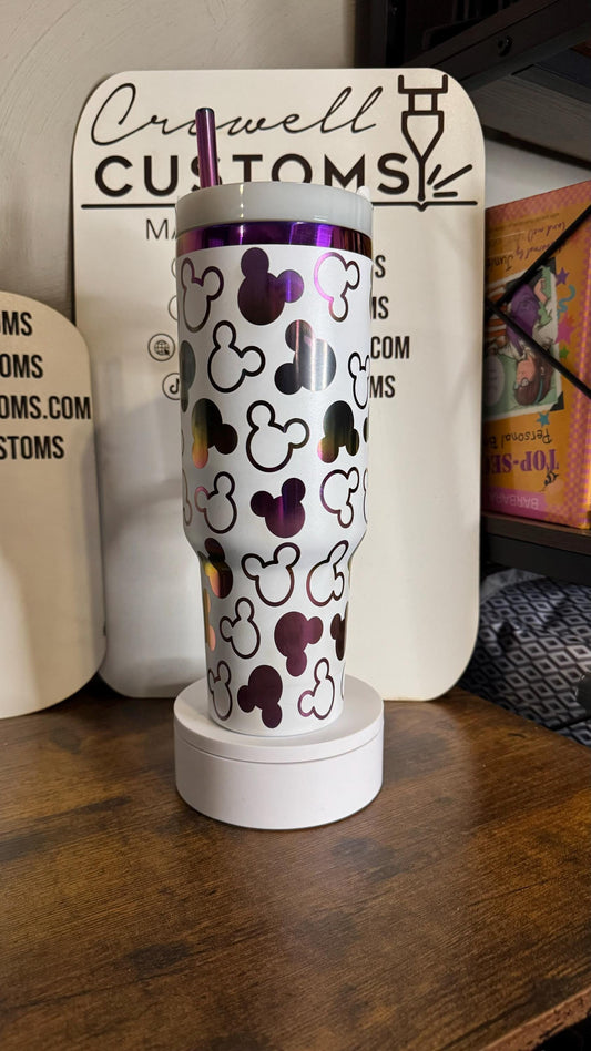 Disney Mickey Mouse Ear Pattern 40oz Quencher Tumbler