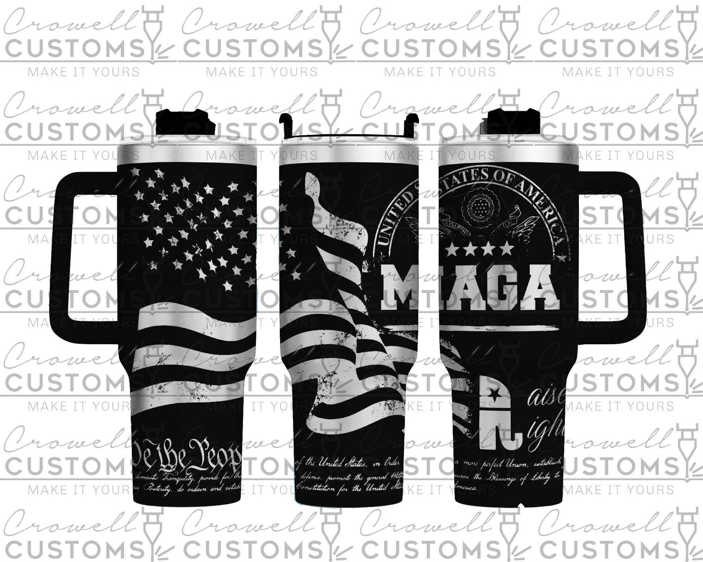 MAGA Trump Republican Political 40oz Quencher Tumbler (V1)