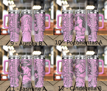 Disney Princess 40oz Quencher Tumbler (Choose Design)