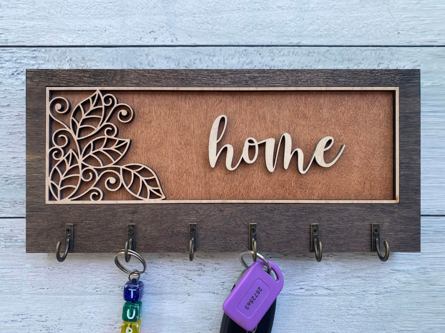 Decorative Key Hangers / Signs- Multilayer, Wood