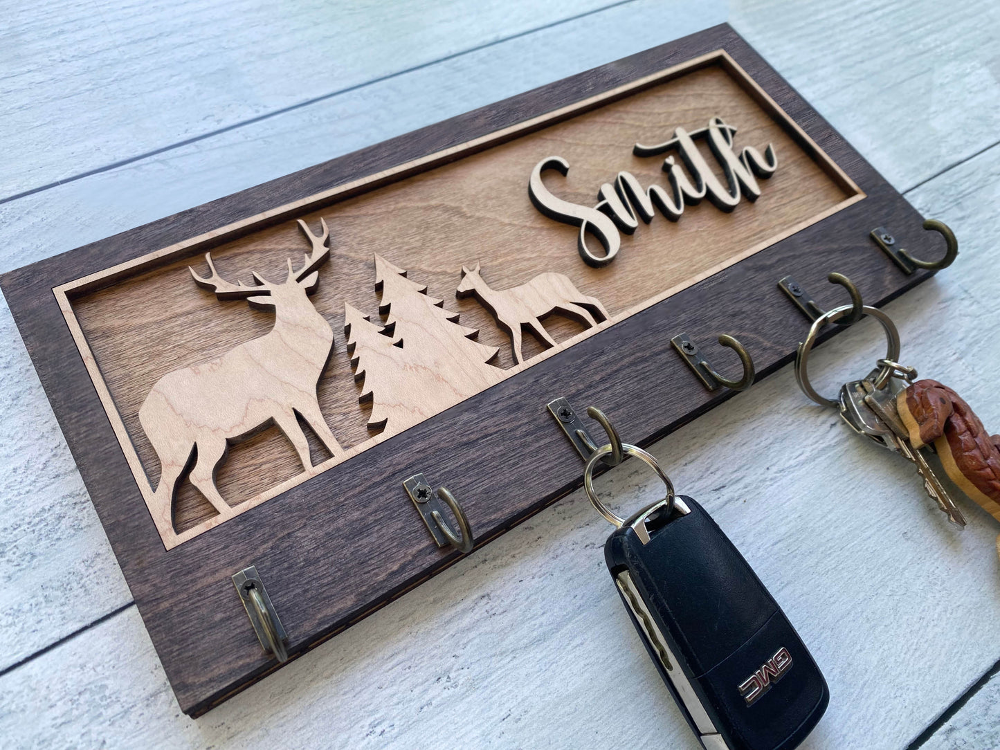 Decorative Key Hangers / Signs- Multilayer, Wood