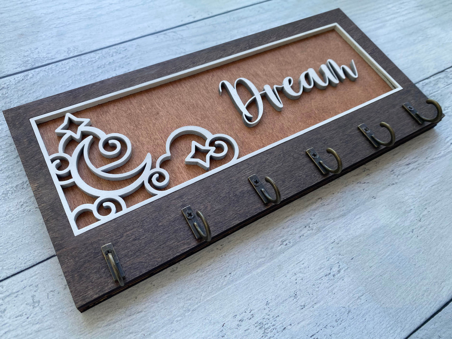 Decorative Key Hangers / Signs- Multilayer, Wood