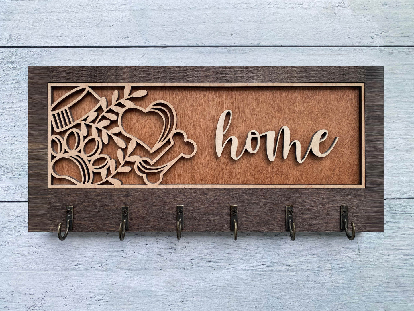 Decorative Key Hangers / Signs- Multilayer, Wood