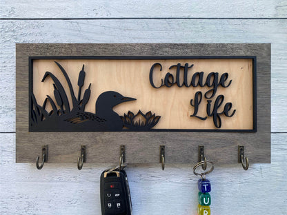 Decorative Key Hangers / Signs- Multilayer, Wood