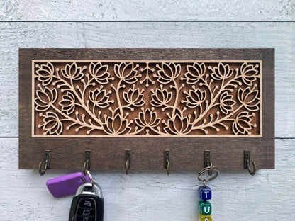 Decorative Key Hangers / Signs- Multilayer, Wood